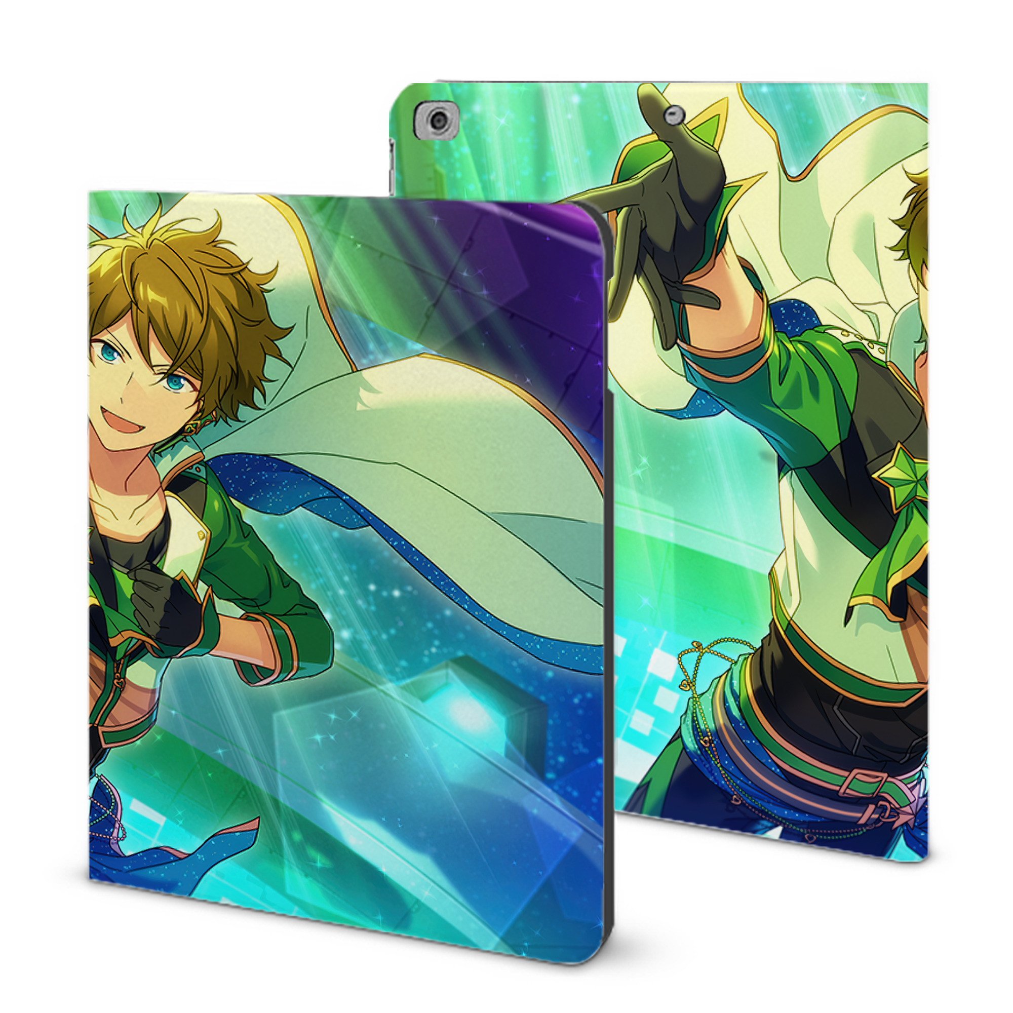 （画像用） あんさんぶるスターズ! Ensemble Stars IPad ケース ブック型 PUレザー TPU 耐衝撃 軽量 薄型 ペン収納なし 全面保護 IPad 各モデル対応